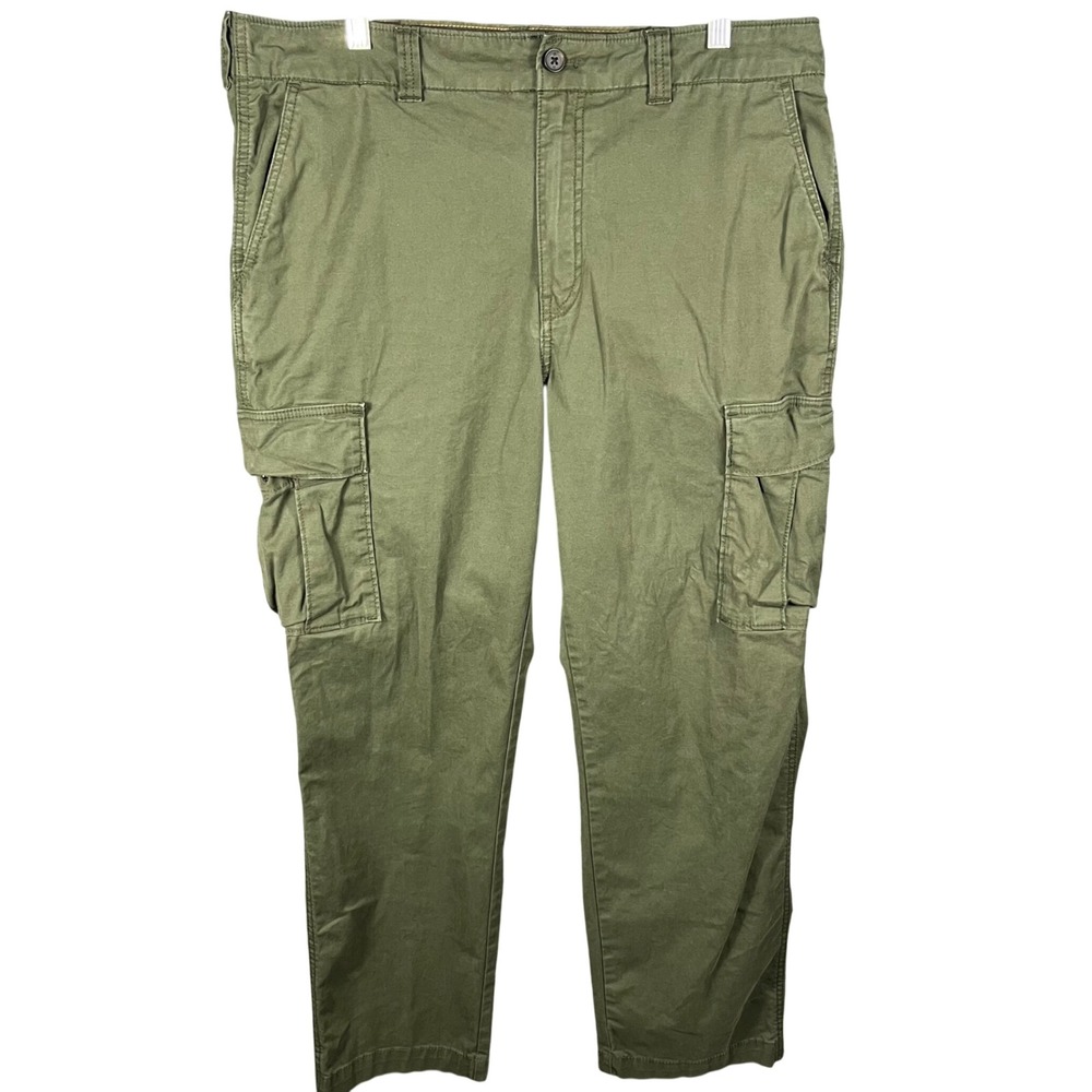 Banana Republic Cargo Pants Mens 38 Olive Green Slim-Straight Utility